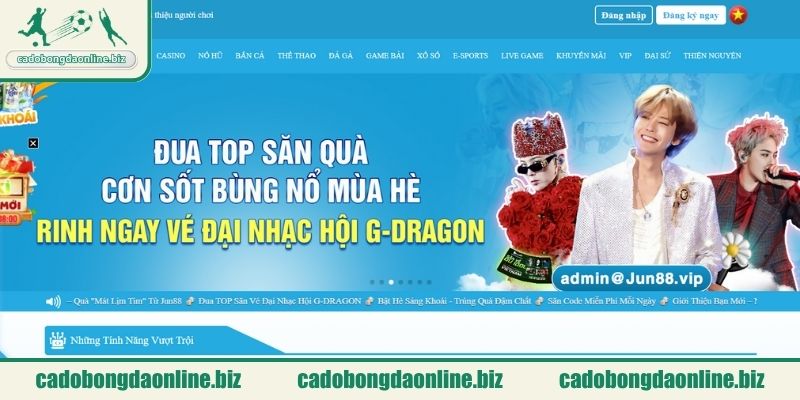 Những tựa game đỉnh cao tại Jun88